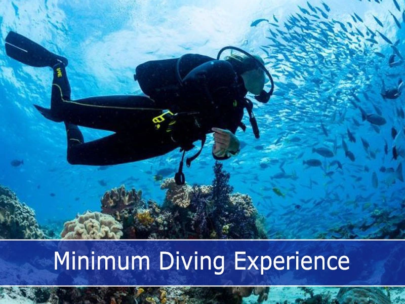 Minimum diving experience
